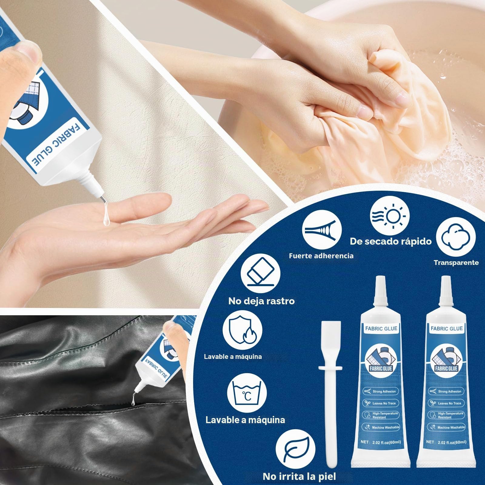 pegamento textil extrafuerte 120ml, pegamento para tela permanente transparente lavable, pegamento para telas y tejidos todas las telas, insignias, reparación de muñecas