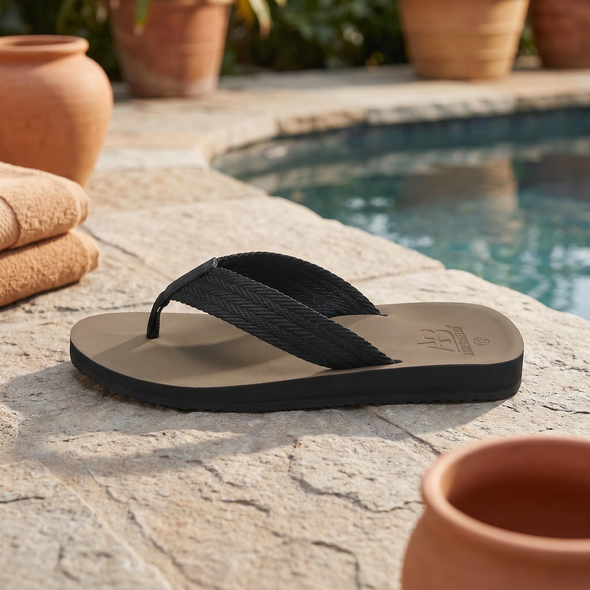 AX BOXING Tongs Homme Antidérapantes Flip Flop été Chaussures de Plage Piscine Sandales EU41-46
