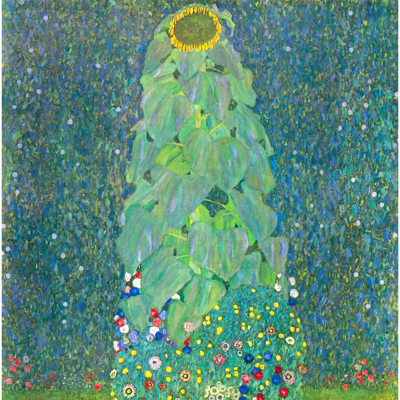 Le tournesol de Klimt décoration murale grand format salon - 2