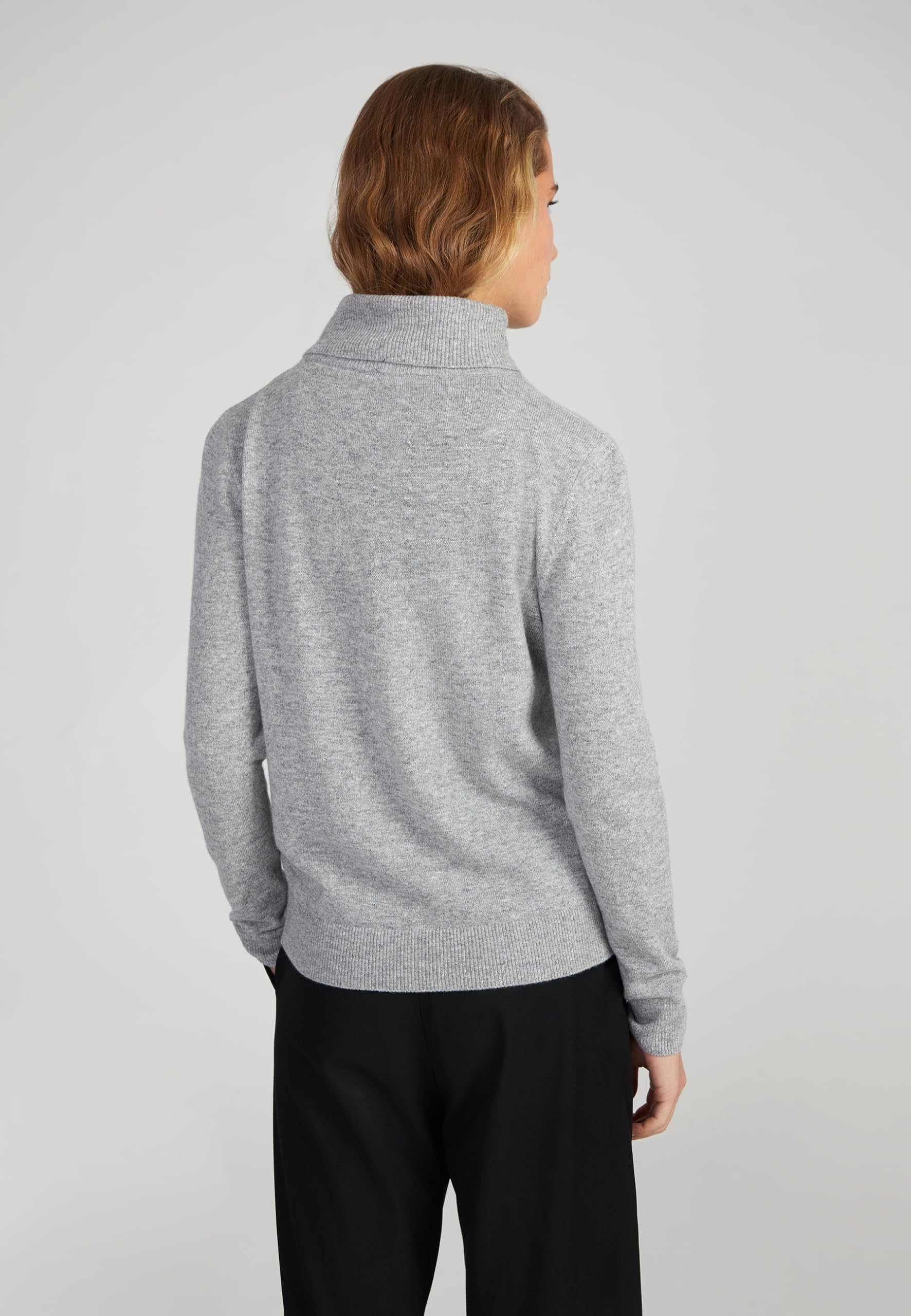 Style & Republic Damen Rollkragenpullover aus 100% Kaschmir, Klassische Passform, stilvoller Premium-Cashmere-Feinstrickpullover für Herbst und Winter, Designed in Berlin