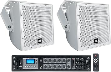 Rockville RCS650-6 Commercial 70V 6 Zone Amplifier with AWC82 Speakers