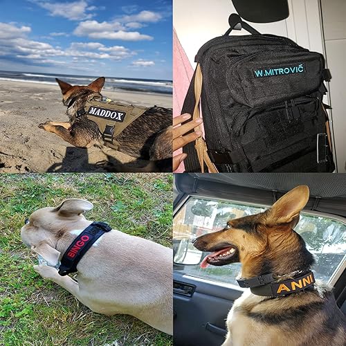 Miniatura 5 de shangye Parches bordados con nombre, gancho y bucle personalizados, parche de policía para planchar para chaleco táctico, chaqueta, portador,