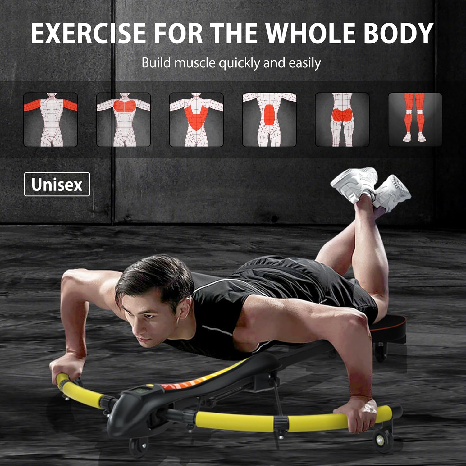 VIVITORY 4-in-1 Multi-Functional Rowing Machine AB Workout Machine, Core & Abdominal Trainers, Adjustable Dragonfly Machine, Strength Training Full Body Workout, Home Gym Fitness Equipment