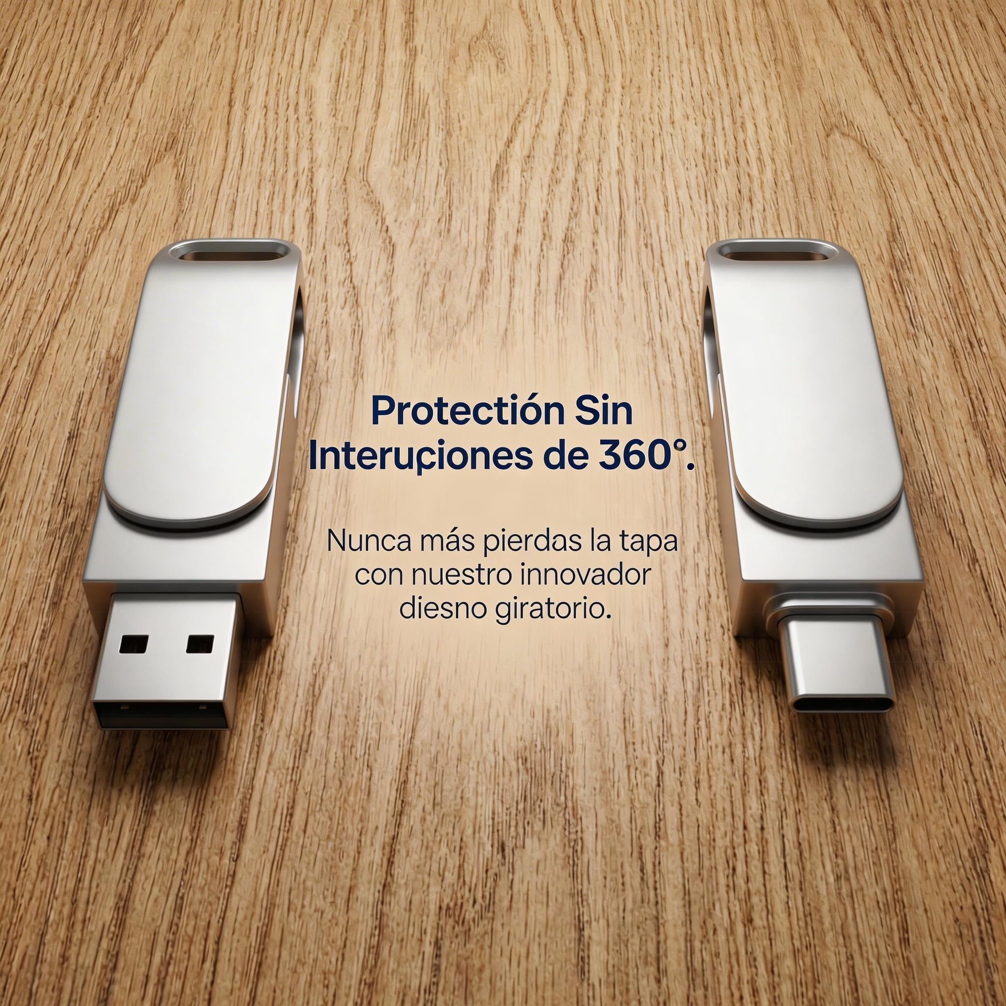 Memoria USB C 256 GB,USB 3.0,Dual Drive Pendrive Tipo C y USB OTG Interfaces duales,Plata Carcasa de Metal Elegante y Duradera,Compatible con Smartphones, Android, iOS,PC, Mac — view 6