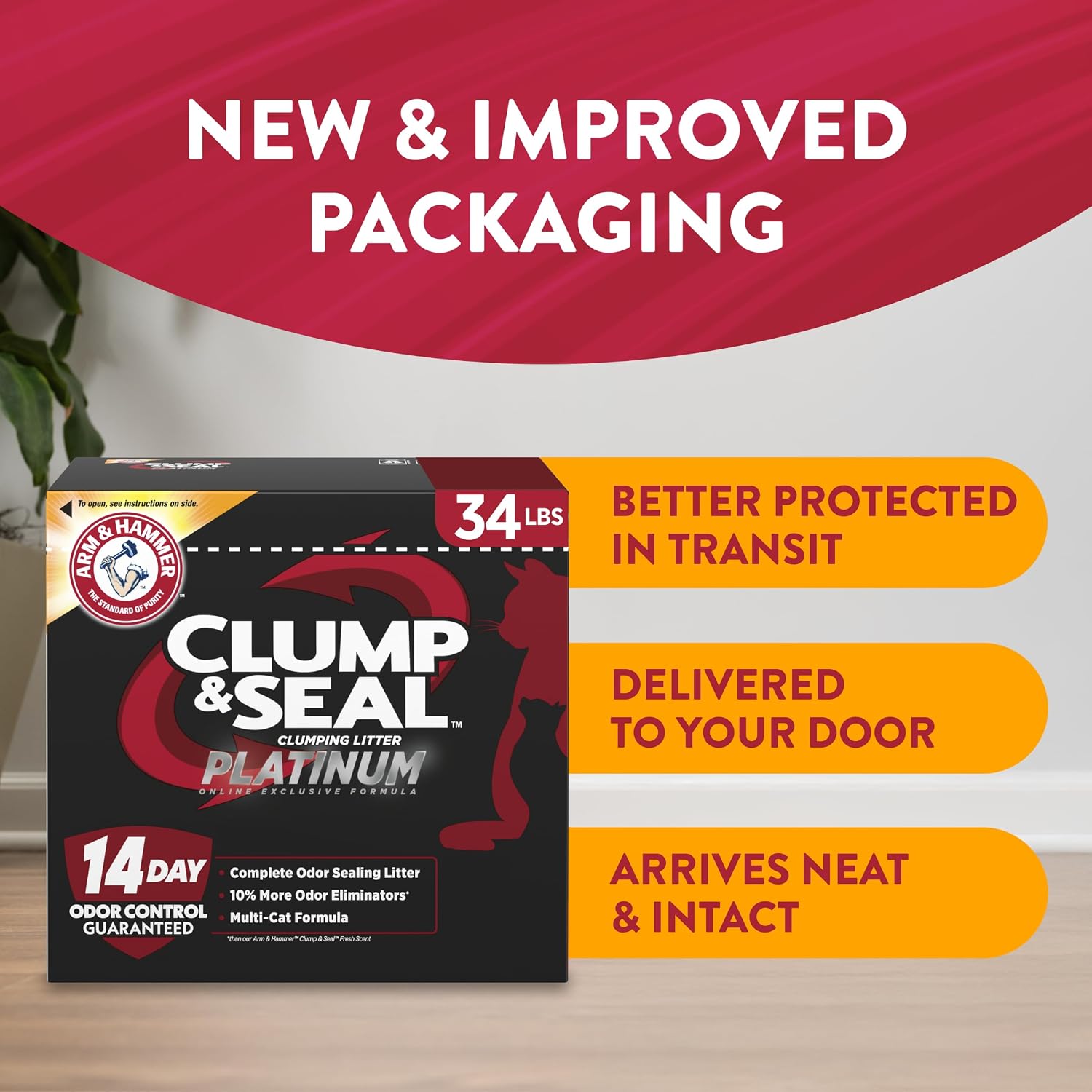  Clump  Seal Platinum Cat Litter, Improved Packaging, 34 lbs thumbnail
