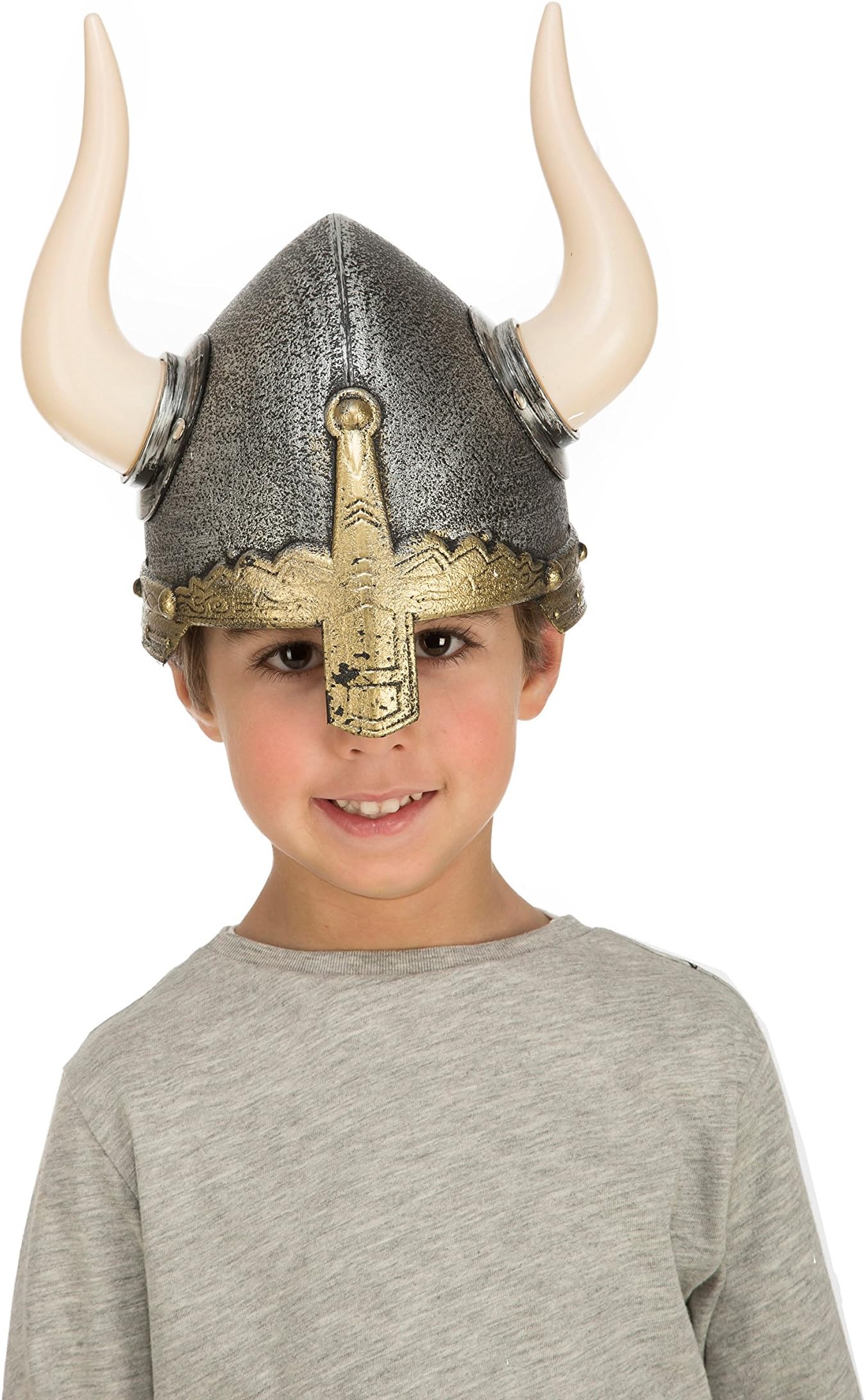 Viving Costumes 204674 Viking Helmet for Kids, 57 cm, Multi Color, One Size