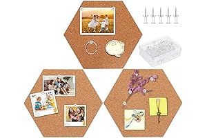 3-Pack Self-Adhesive Hexagon Cork Board, Your Minimalist and Space Saving Decoration
