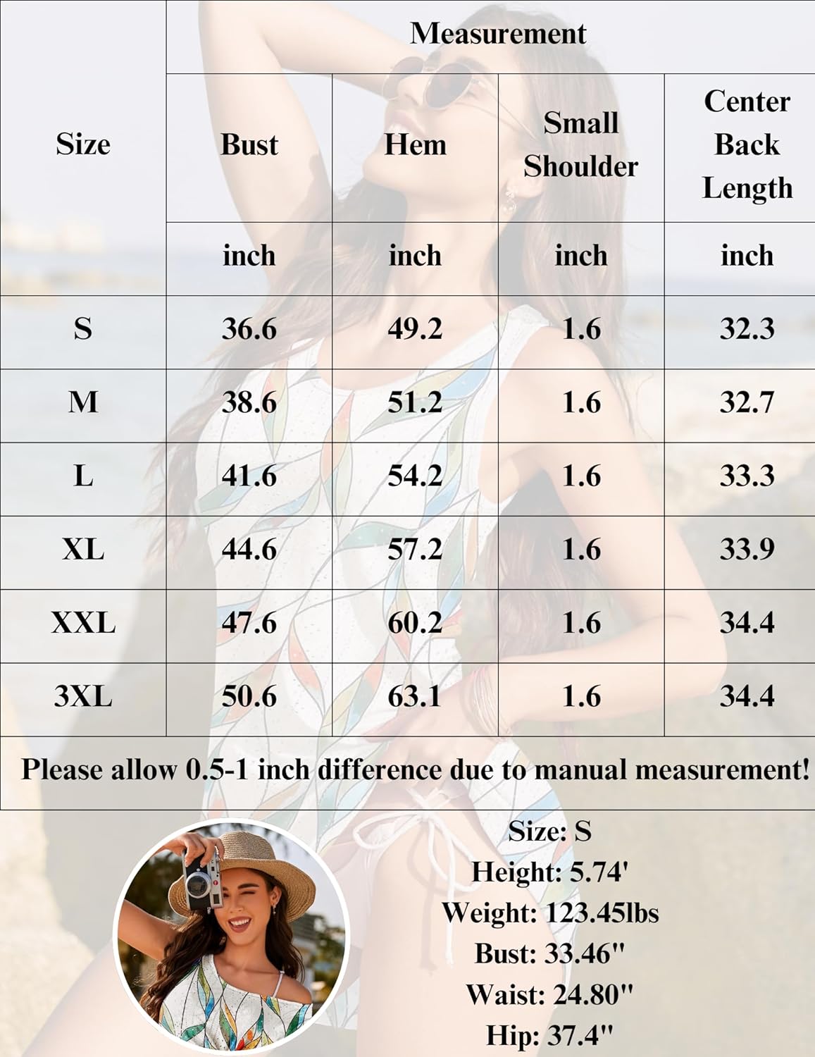 AI'MAGE レディース 水着 カバーアップ ホローアウト 水着 カバーアップ ノースリーブ ビキニ ビーチ カバーアップ
