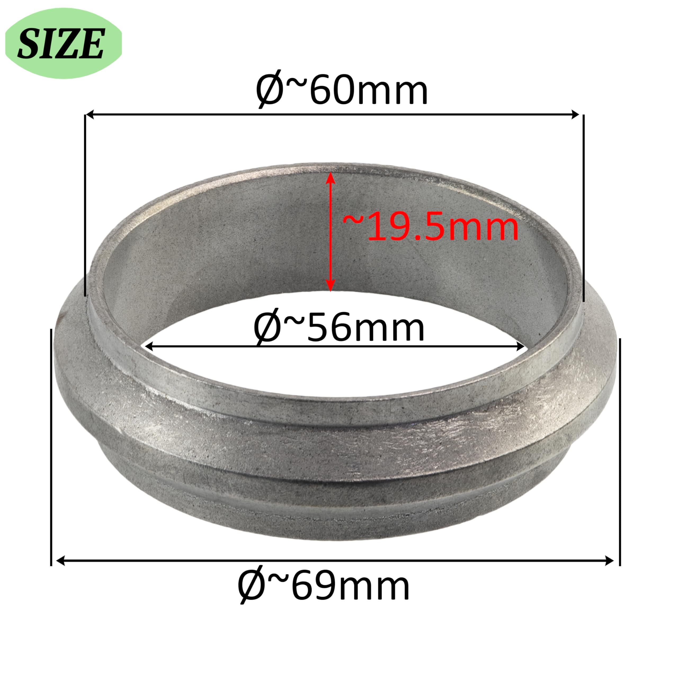 AERZETIX Bague d'étanchéité système d'échappement Ø56 mm compatible avec numéros OEM A2024920181 / 2024920181/2024900181 / 1264920581