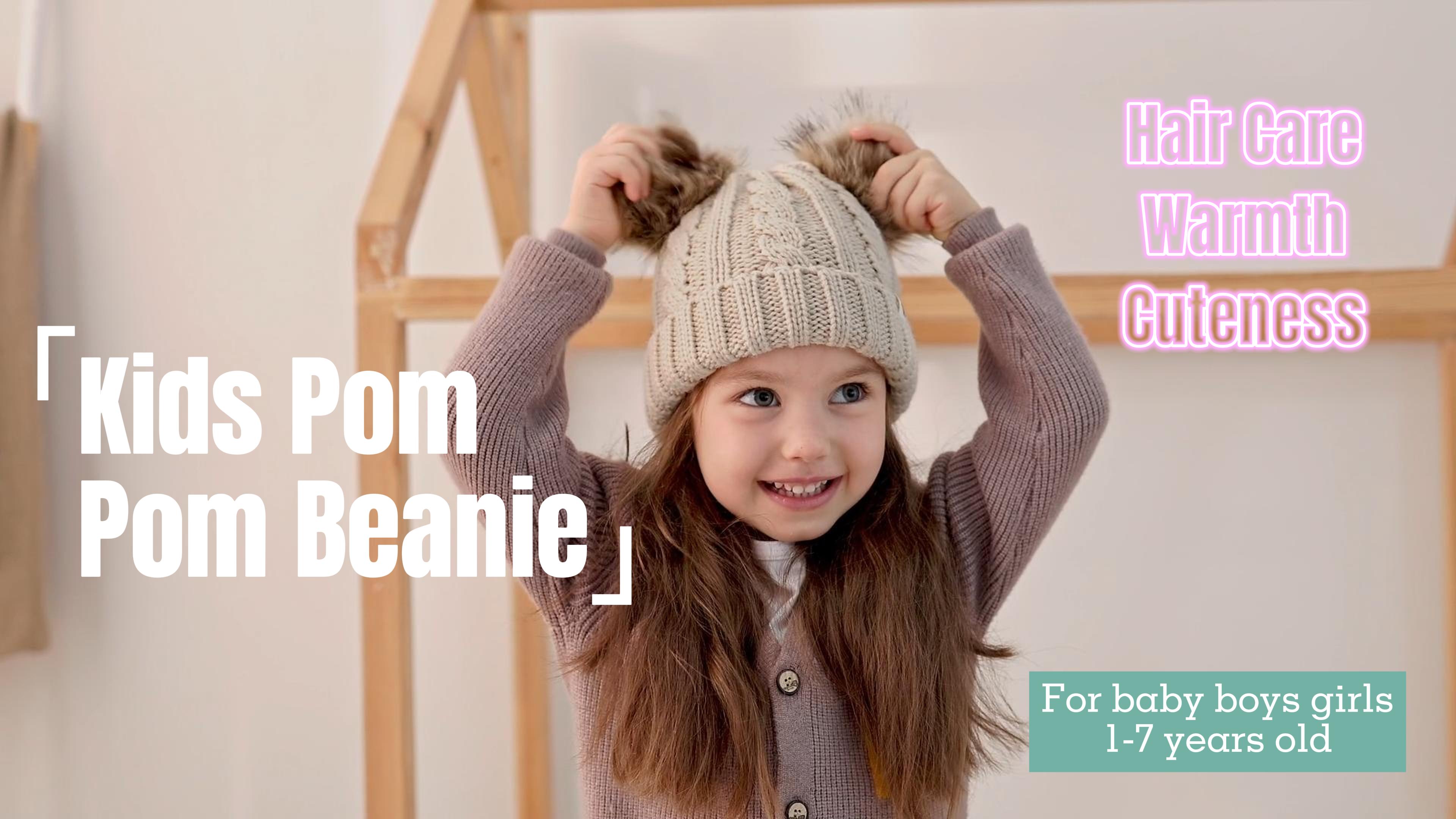 Set de 3 accessoires d'hiver pour enfants : bonnet chaud, écharpe et