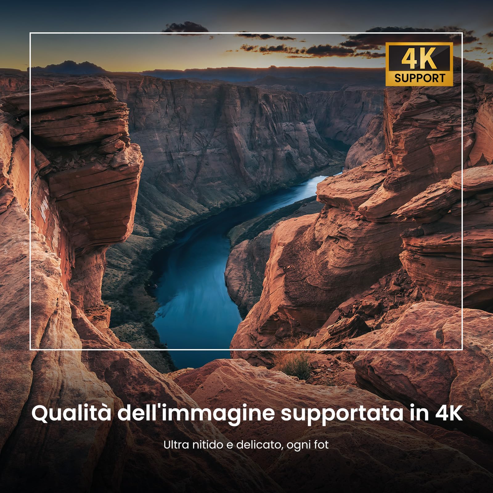 【Google TV/Assistente Vocale/Dolby】Proiettore 4K, HAPPRUN 1000 ANSI 1080P Full HD Smart Videoproiettore con Netflix/Disney+ Ufficiale, WiFi6 e Bluetooth 5.2 per Home Cinema Esterno