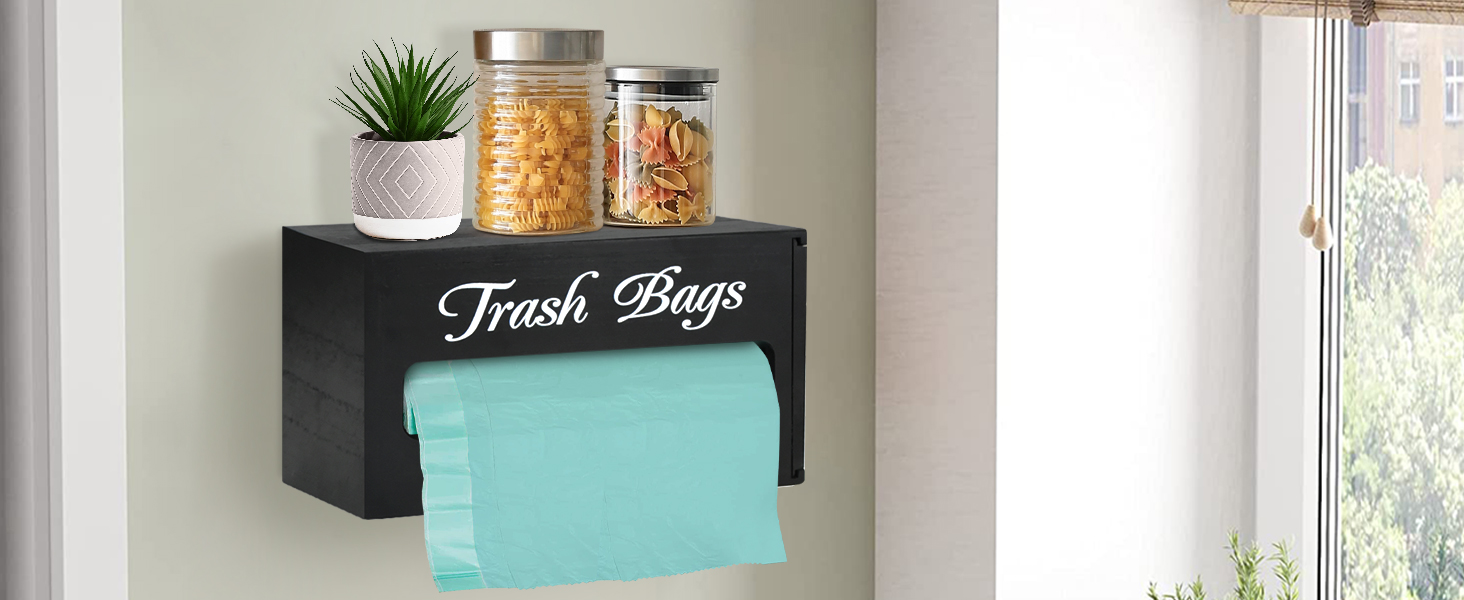 Lot De 8 Supports Muraux Pour Sacs Poubelle - Adhésif Non Perforé, Rangement Cuisine, Salle De Bain, 7x6.5x4 Cm - 9