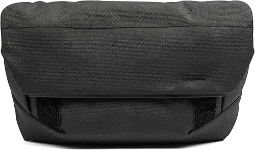 Peak Design Field Pouch V2, Negro, Organizador y bolsa de hombro de 2 en 1, Correa de hombro ajustable y bucles de cinturón integrados, Tela de