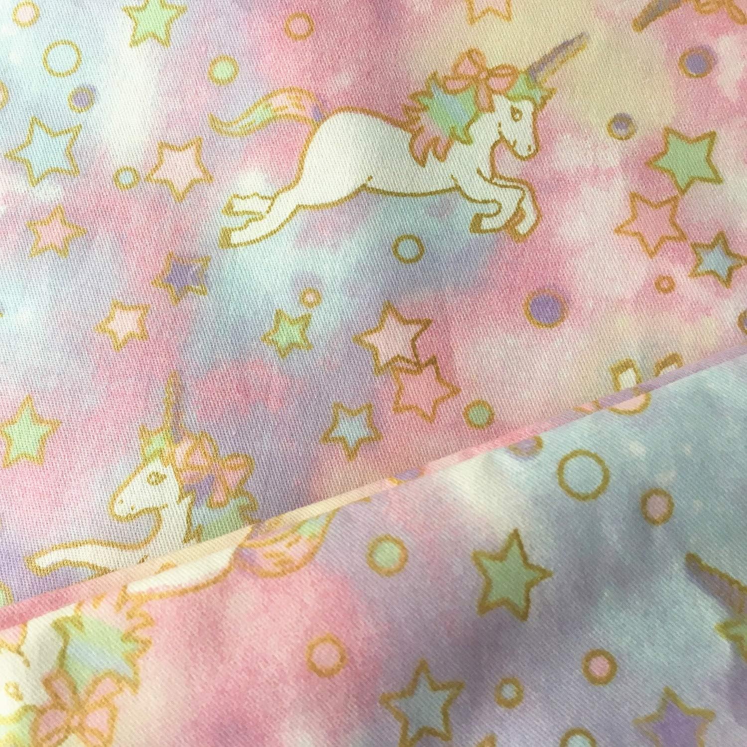 Brandream Kids Pillow Case Set of 2- Standard Size- 100% Cotton Soft Pink Rainbow Unicorn Bed Pillow Cover, Cute Decorative Pillow Envelope Style, 20×26 Inches