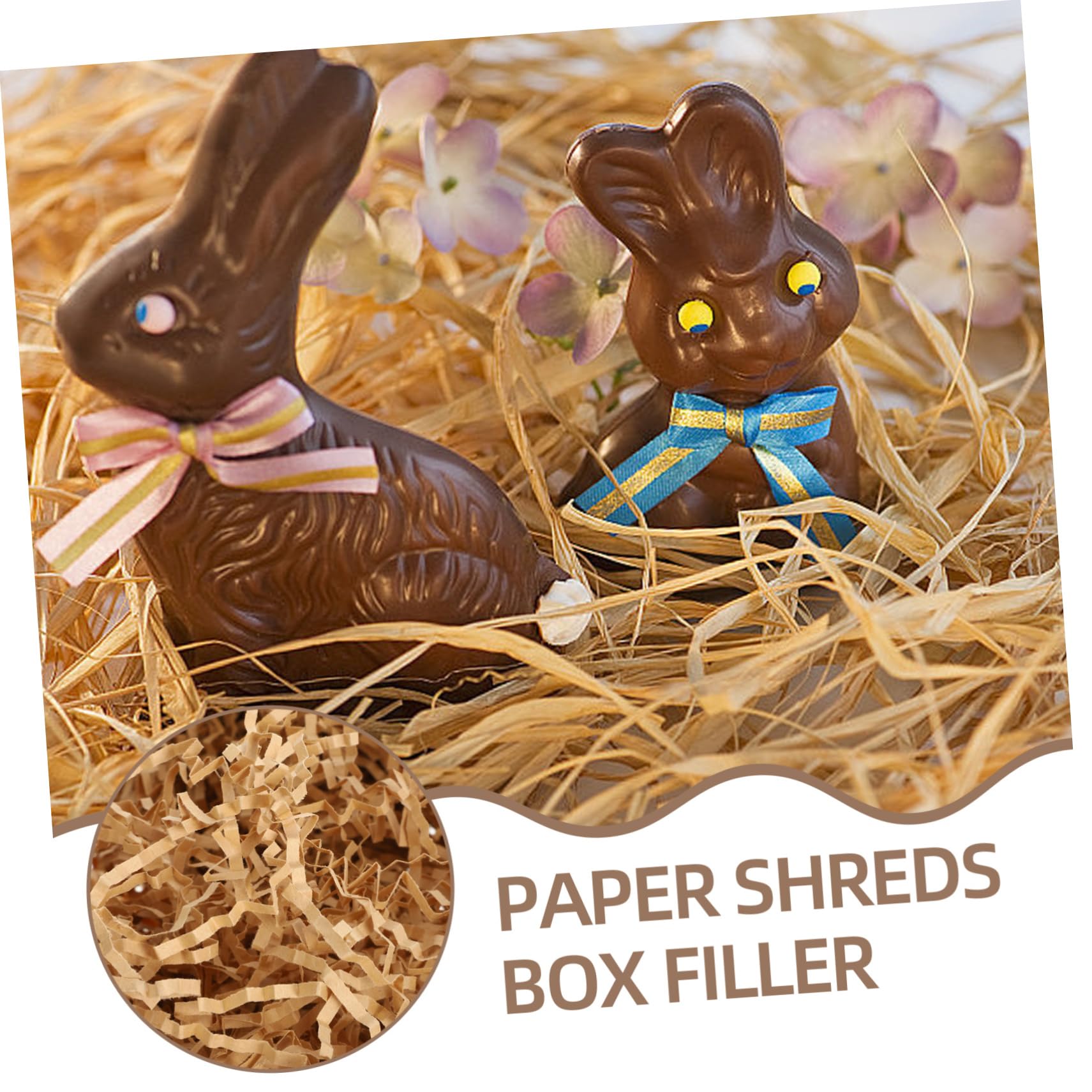Füllmaterial aus Geschreddertem Papier 1 Beutel 500g Khaki | Geschenkbox und Geschenkkorb Deko, Papierfüllung für Muttertag und Geburtstag