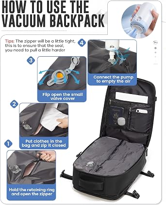 Lendolk Travel Backpack with Pump for Women Men