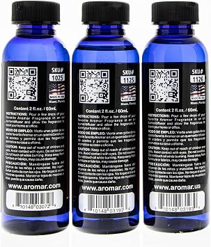 AROMAR Premium Fragrance Oil, 2oz Bottle 3 Pack Long Lasting Aromatic Scent, Fresh and Revitalizing Aromatherapy for Living Room, Bedroom, and Kitchen 2oz