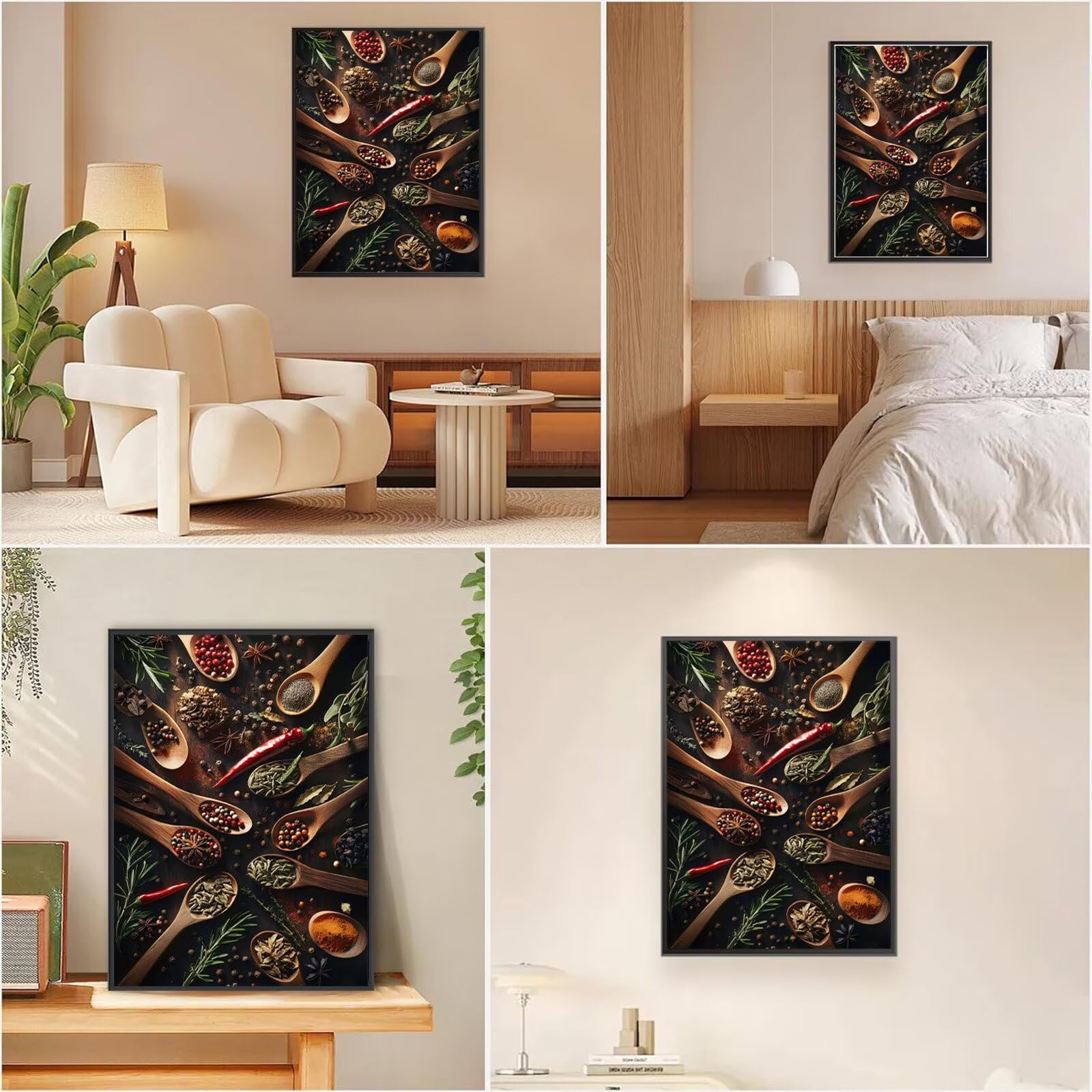 Diamond Painting Erwachsene Küche 5D Diamond Painting Gewürze Muster DIY Set Erwachsene Anfänger, Vollbohrer Diamanten Malerei Kreuzstich Bastelset für Zimmer Wand Deko Schlafzimmer 90x120cm,Model737