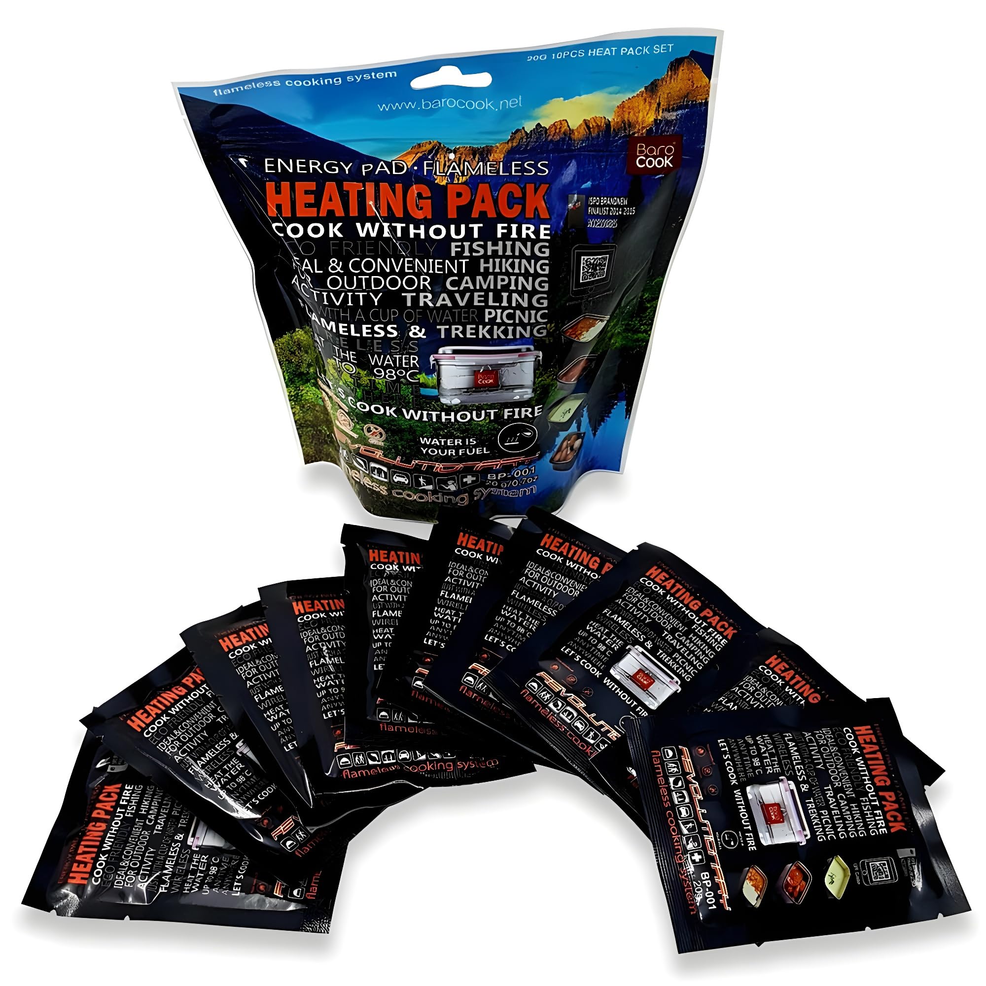 BaroCook Camping Kocher Heating Pack, 20 g, 10er-Set BA-BP-001-10-Set
