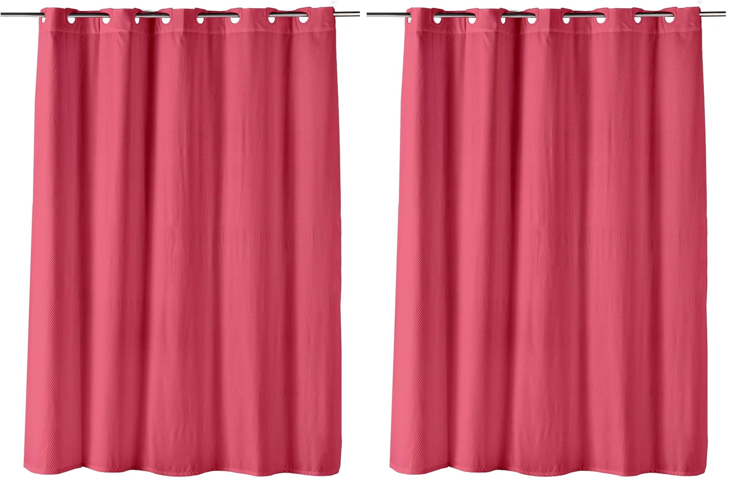 Rideau douche haut de gamme microfibre gaufrée oeillets clipsables 180 x 200 cm
