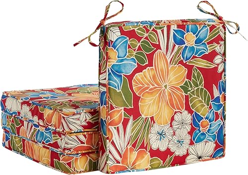 Miniatura 9 de Greendale Home Fashions Cojín de asiento reversible cuadrado de 18 pulgadas, color lima, 2 unidades