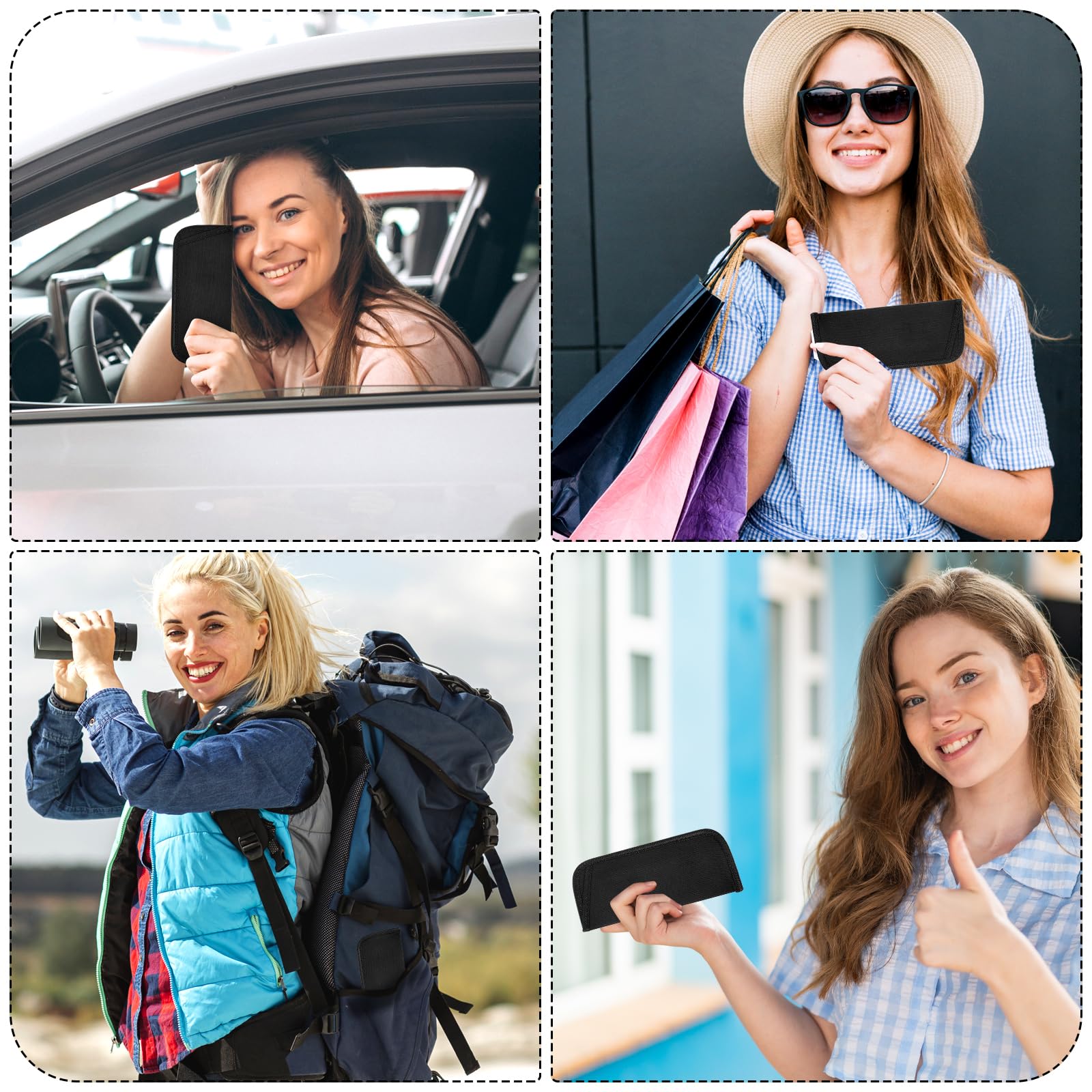 4 sztuki miękkiego etui na okulary, Slip In Eyeglasses Cases, etui na okulary przeciwsłoneczne, etui na okulary, czarny organizer na okulary, etui na okulary do czytania, materiałowy woreczek na