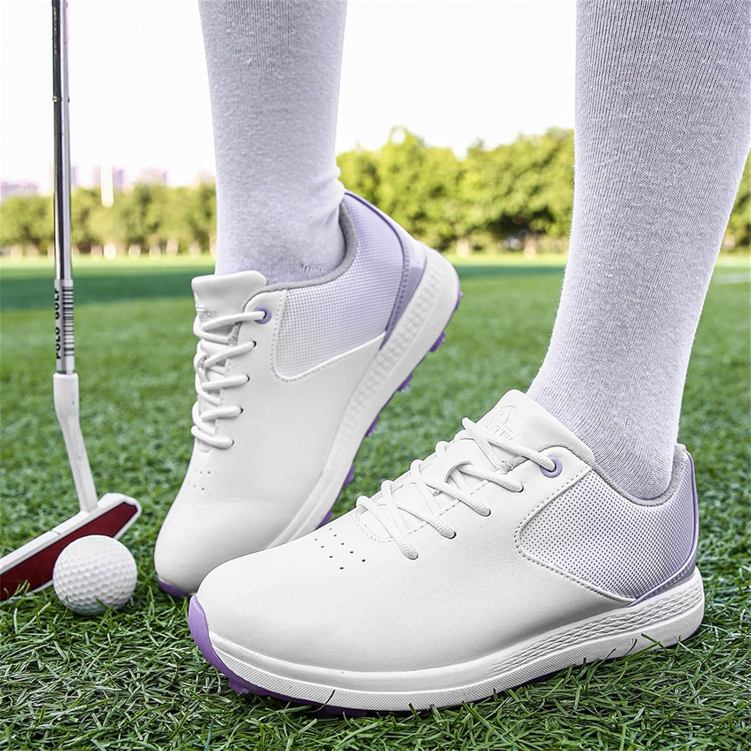 Women's Golf Shoes Spikeless Fashion Sneaker Waterproof Anti-Slip Lightweight