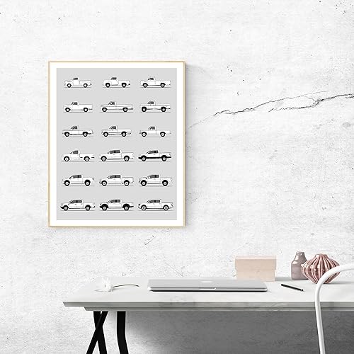 Miniatura 75 de Handmade Poster compatible with Ford Focus RS Generations Print Wall Art Handmade Decor the Ford Focus RS (8x10" Print (Unframed), Satin Paper)