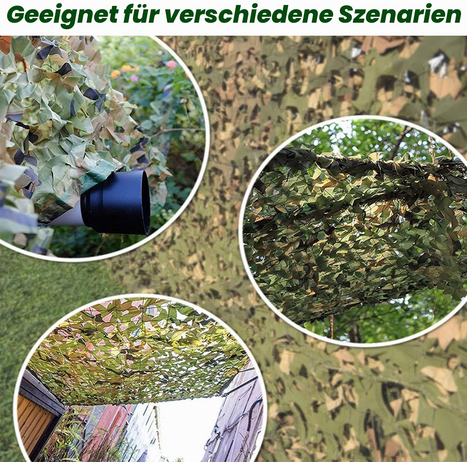 Sposuit Tarnnetz, Tarnnetz, 3 x 3 m, 3 x 6 m, Oxford-Gewebe, Tarnnetze, Militärüberschuss, Jagdrollo für Hirschständer, Partyzubehör, Dekorationen
