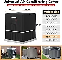 Vista 21 de LXKCKJ Air Conditioner Cover for Outside Units - 420D Heavy-Duty Waterproof Winter AC Cover, All-Weather Protection for HVAC Condenser Units, Fits