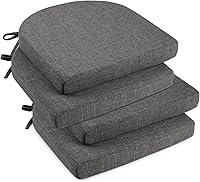 Vista 22 de downluxe Cojines para sillas de interior para sillas de comedor, almohadillas de espuma texturizada suaves y cómodas para sillas de cocina con lazos