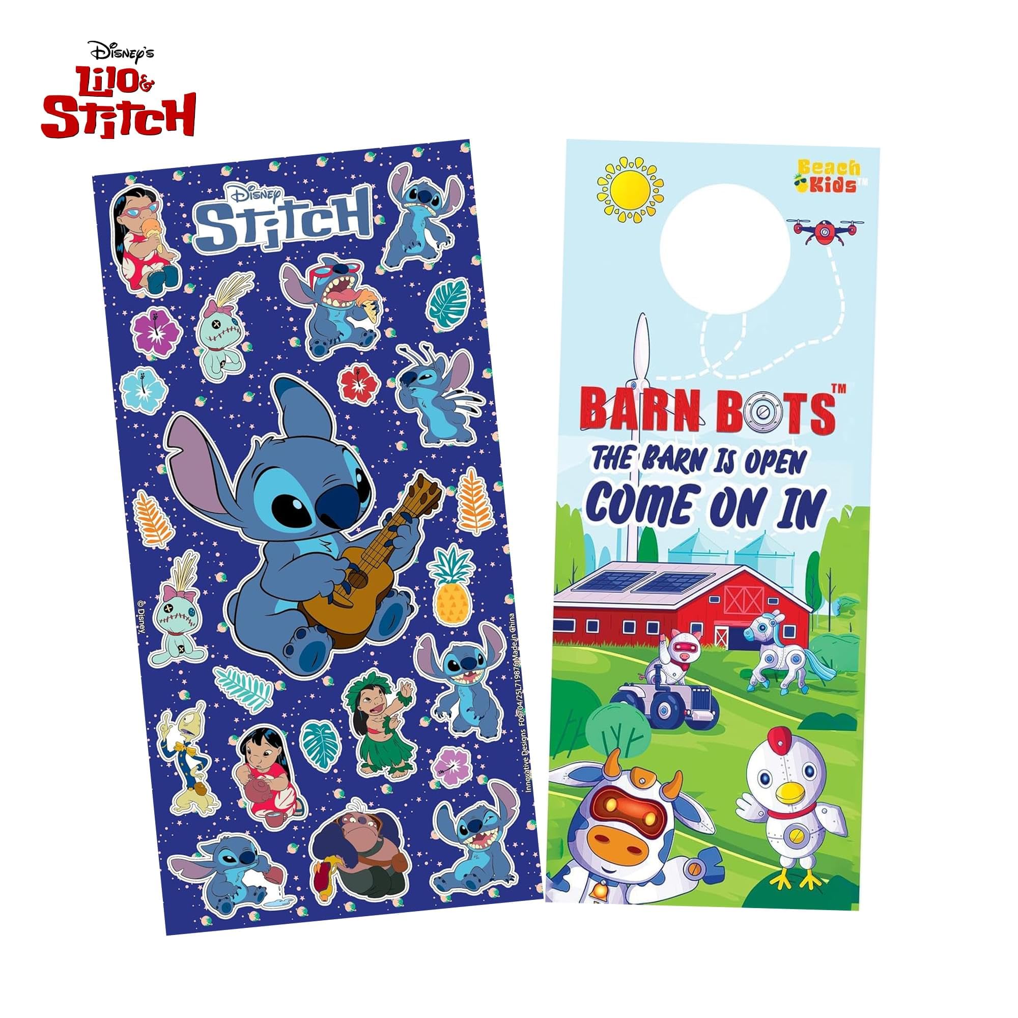 Disney Stitch Hopper Ball Outdoor Set – Bundle 38,1 cm Hopper Ball per ragazzi e ragazze attività all'aperto, feste più adesivi, altro ancora | Stitch cortile giocattoli per bambini