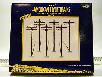 American Flyer Telephone Pole 6 Pack S Gauge