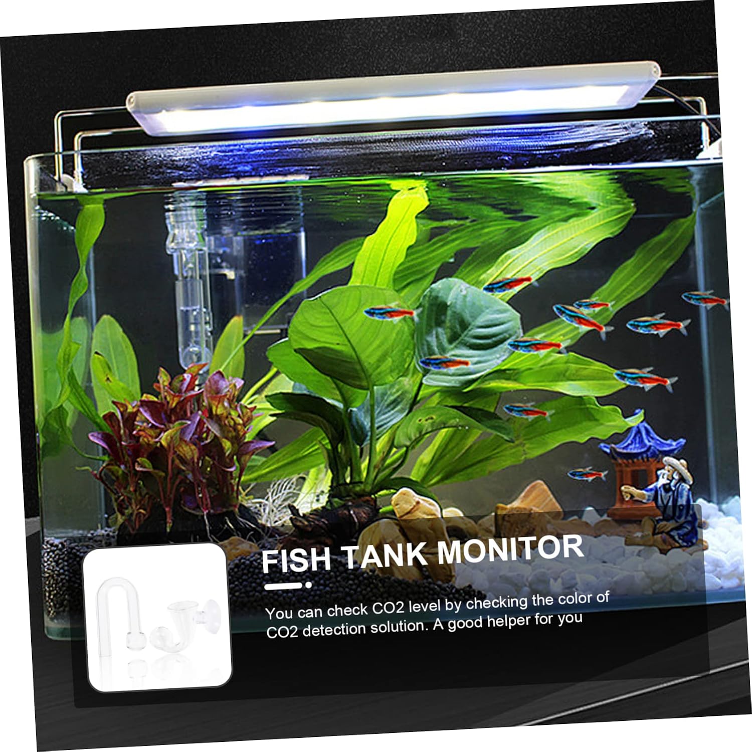 BESPORTBLE 6pcs Monitor for Fish Tank Glass Drop Checker for Accurate Carbon Dioxide Testing Aquariums Easy Installation Lightweight Design for Tropical Fish Aquatic Plants