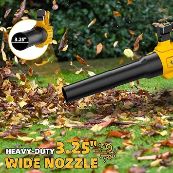 20V Cordless Leaf Blower, Max 600 CFM/125 MPH Turbo Boost Mode Compatible with DeWALT 20V Max Battery, Brushless Motor, Ergonomic 3.6LBS for Driveway & Yard, Tool Only