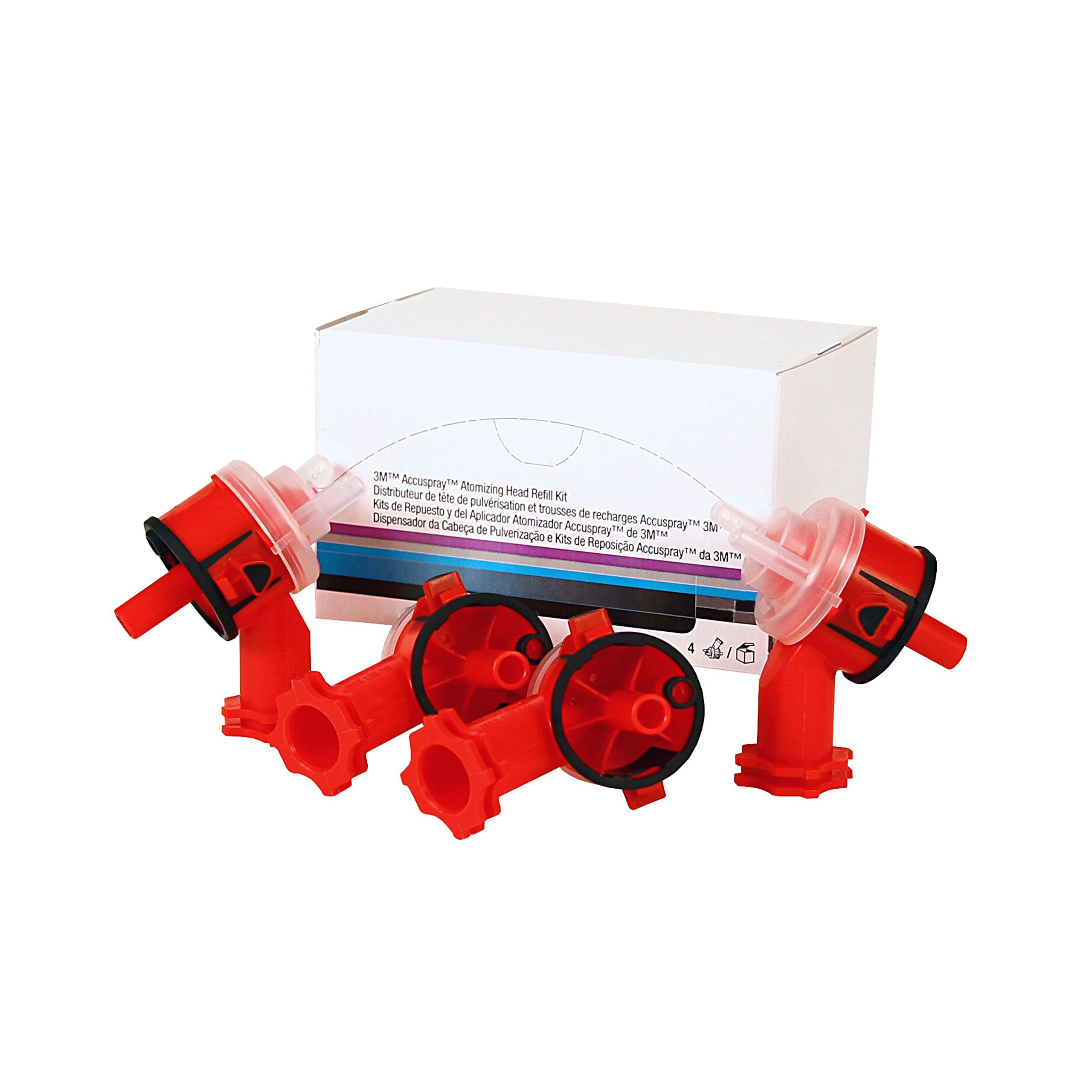 3MAccuspray Atomizing Head, 16609, Red, 2.0 mm, 4 per kit