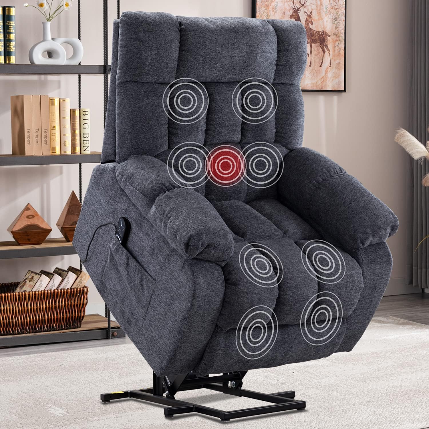 canmov power lift recliner chair with heat & massage
