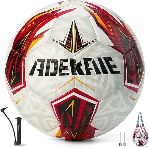 Soccer Ball Size 5 for All Age Recreational or Professional Outdoor Practice, PU Official Size&Weight, Size 5 Soccer Ball for Boys Youth Adults