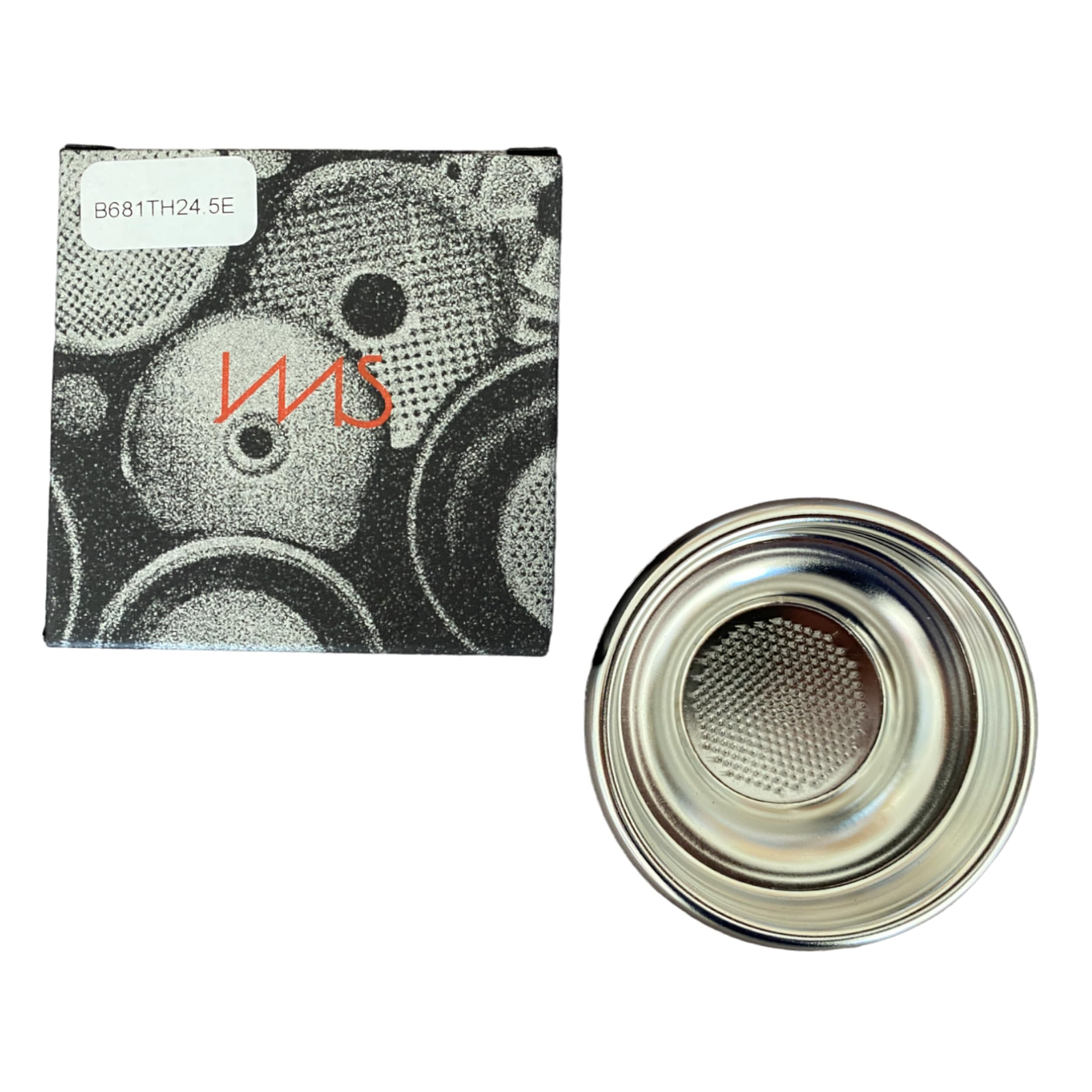 IMS B681TH24.5E | B68 1TH 24.5 E | Filtro di precisione Competition per portafiltro da 54 mm | 6-9 g | 1 tazza di caffè espresso semplice | H24,5 | acciaio inossidabile | Made in Italy