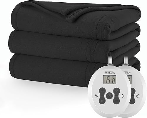 Sunbeam Royal Ultra - Manta calefactora eléctrica con 10 niveles de calor y apagado automático de 10 horas, cómoda, acogedora y lavable a máquina,