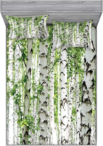 Miniatura 216 de Ambesonne Juego de sábanas bajeras y fundas de almohada, deliciosos tacos con verduras, cocina folclórica, ingredientes de recetas de comida Beige