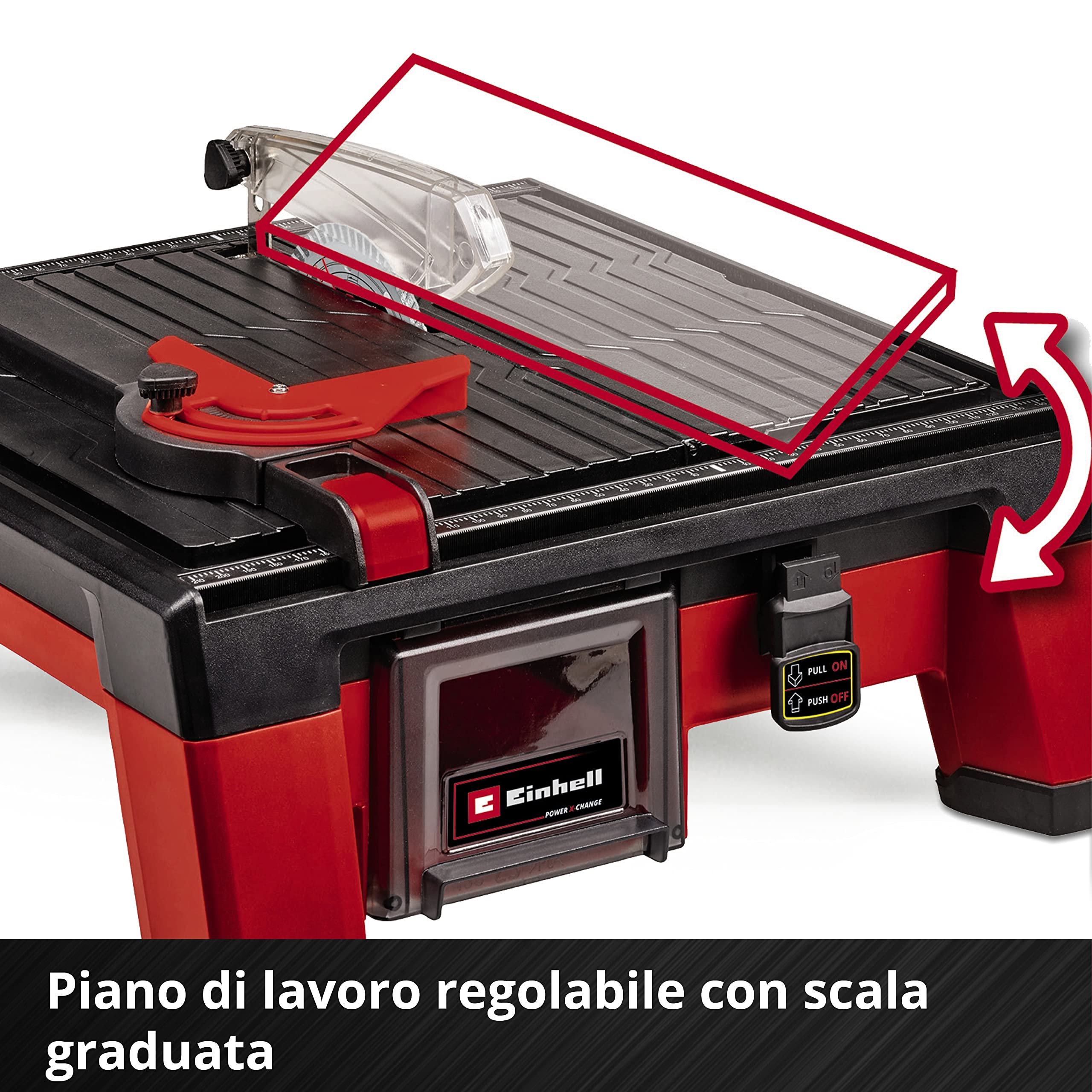 Tagliapiastrelle a batteria TE-TC 18/115 Li-Solo Power X-Change di Einhell (ioni di litio, 18 V, max. 3.800 giri/min, incl. disco da taglio da 115 mm, senza batteria e caricabatteria)