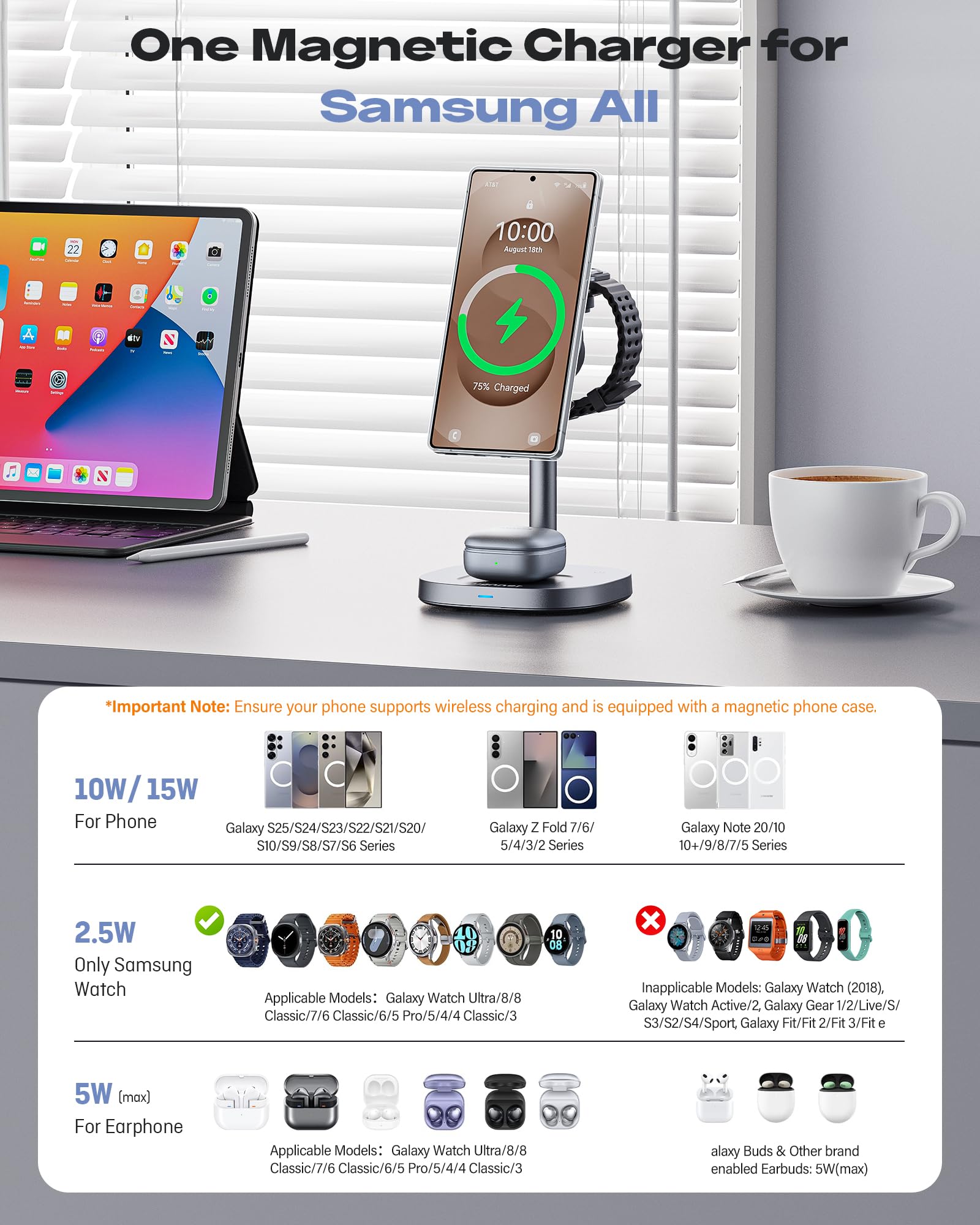 Amazon.com: Qi2 3 in 1 Magnetic Wireless Charging Station with