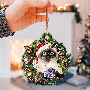 Siamese christmas ornament Clearance