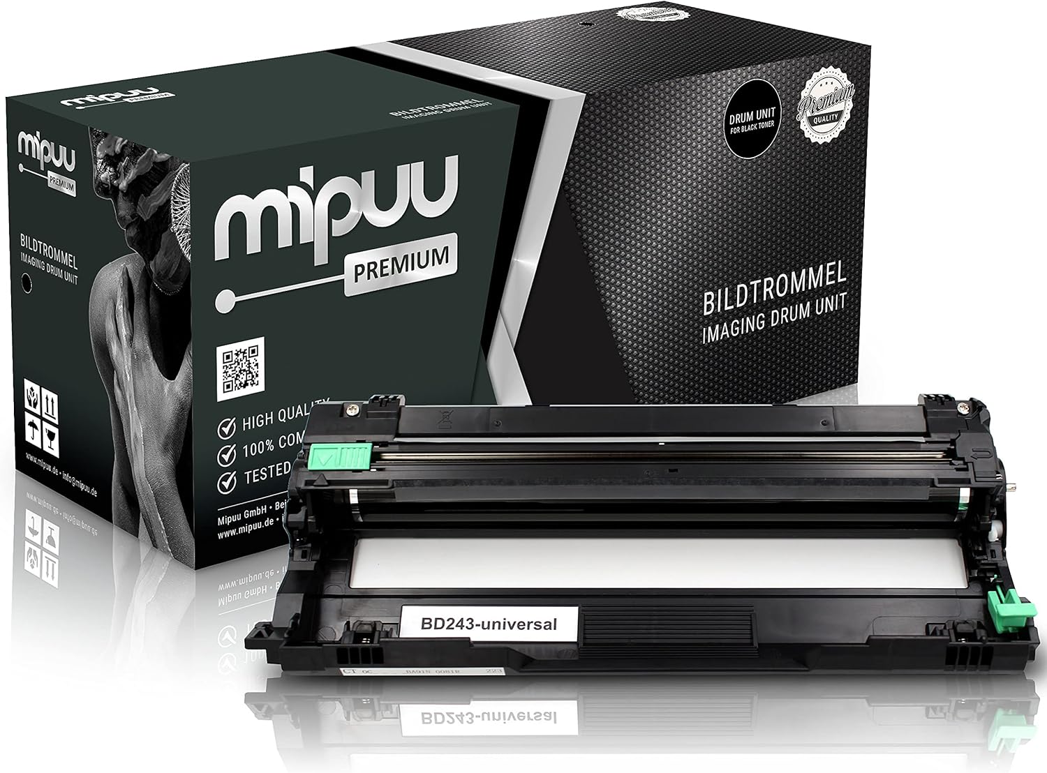 Mipuu imaging drum unit compatible with Brother DR243CL (Black) for DCPL3550cdw HLL3210cw HL