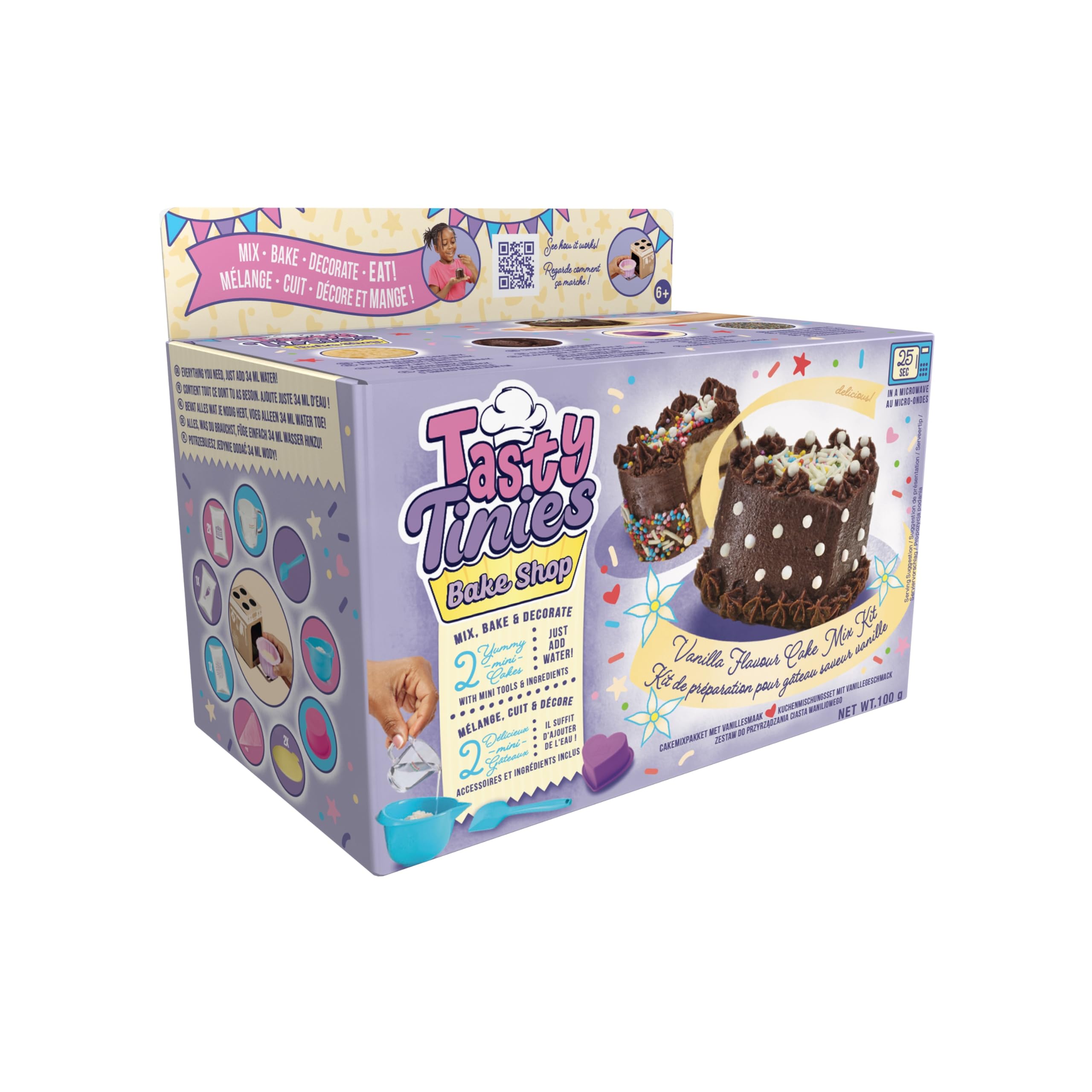 Tasty Tinies (1 L) Choc Cake, Choc Frost, Rosa Spr