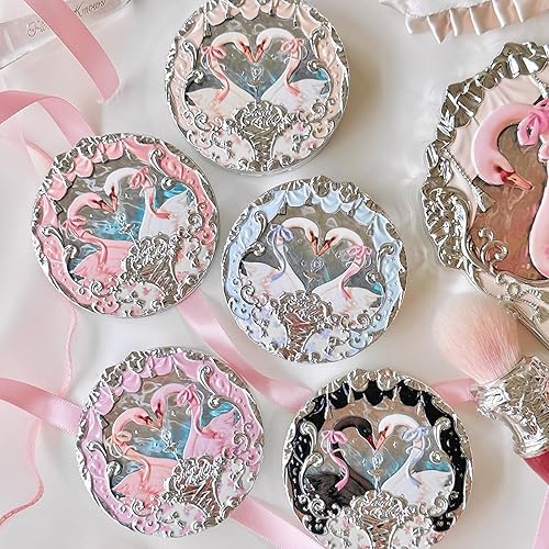 Miniatura 8 de Flower Knows Swan Ballet - Juego de maquillaje de 5 piezas, lápiz labial brillante (B03) + rubor en polvo (05) + sombra de ojos (01) + bolsa de lona