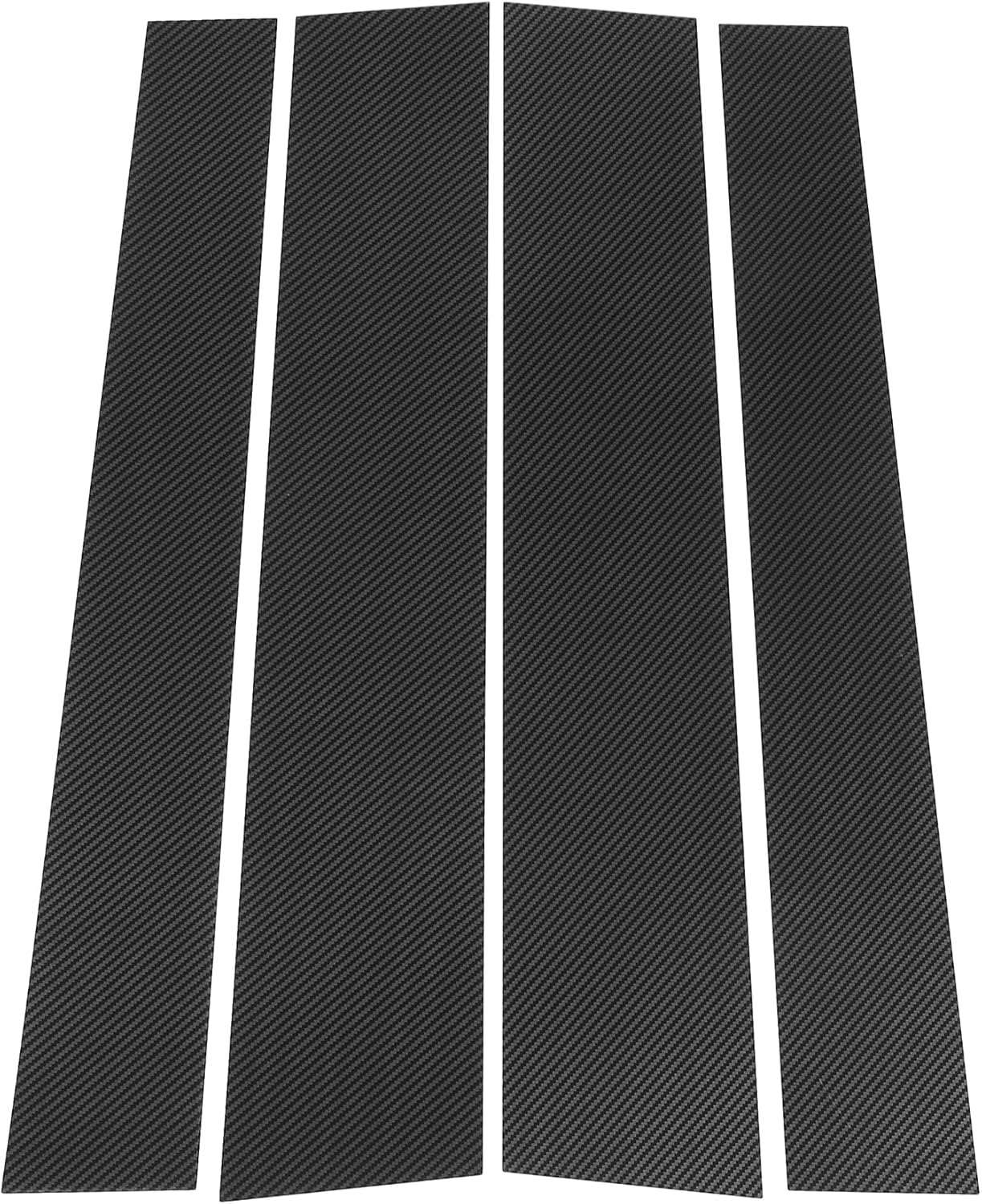 Door Pillar Window Trim for Toyota Tundra 2007-2020 / Car Front Left Right Side Outer Post Pillar Trim Cover/Anti Scratch Stickers / 4 Pcs Black Carbon Fiber