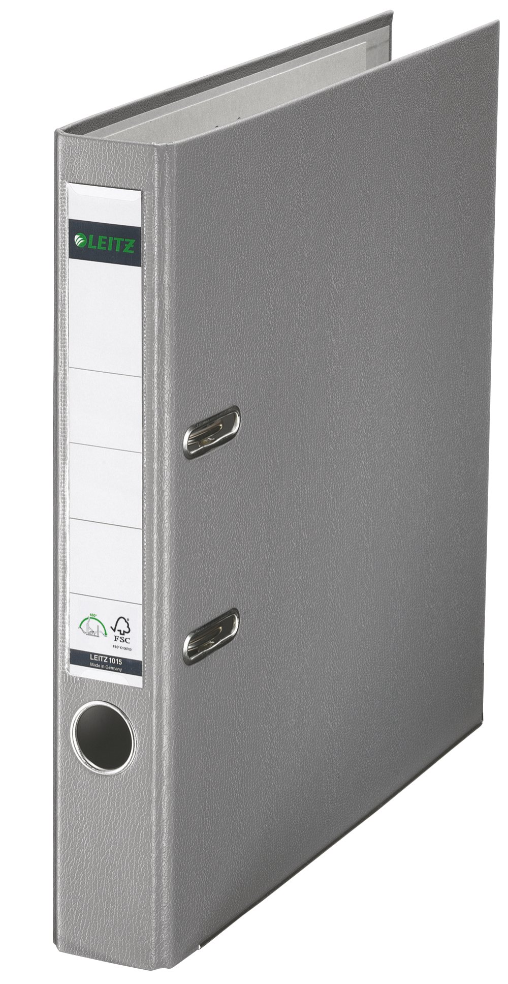 Esselte Leitz 10155085 A4 Quality File 180° with Slotted Cover Plastic Narrow GreyThe Forest Stewardship Council