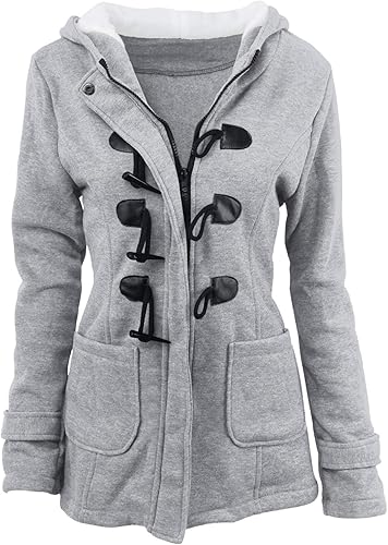 Miniatura 3 de Abrigos de invierno para mujer, con forro de sherpa, chaqueta gruesa y resistente al viento, con capucha de piel, talla grande acolchada